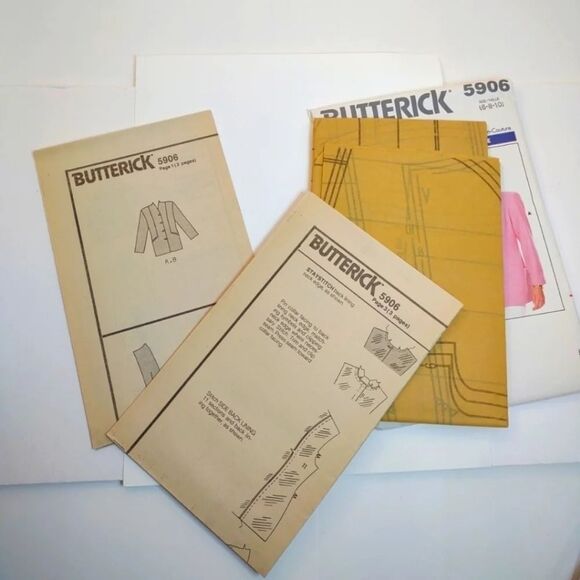 Butterick Pattern 5906 Jacket Size 6-8-10 UNCUT Couture - Picture 2 of 8